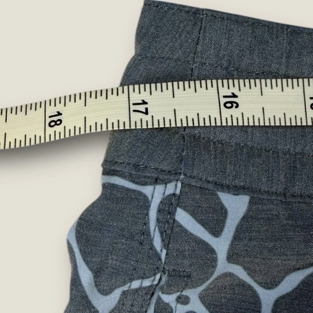 Fair Harbor Board Shorts Men's 33 Gray Blue Mosaic‎ Swim Trunks Stretch Lined